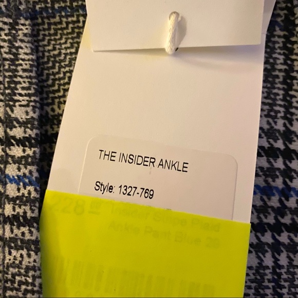 New Mother Insider Ankle Plaid Pants Stripe Jeans - Picture 7 of 10